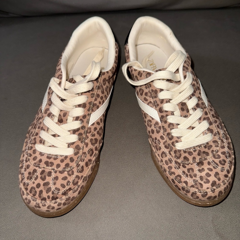 Zara Leopard Print Sneakers